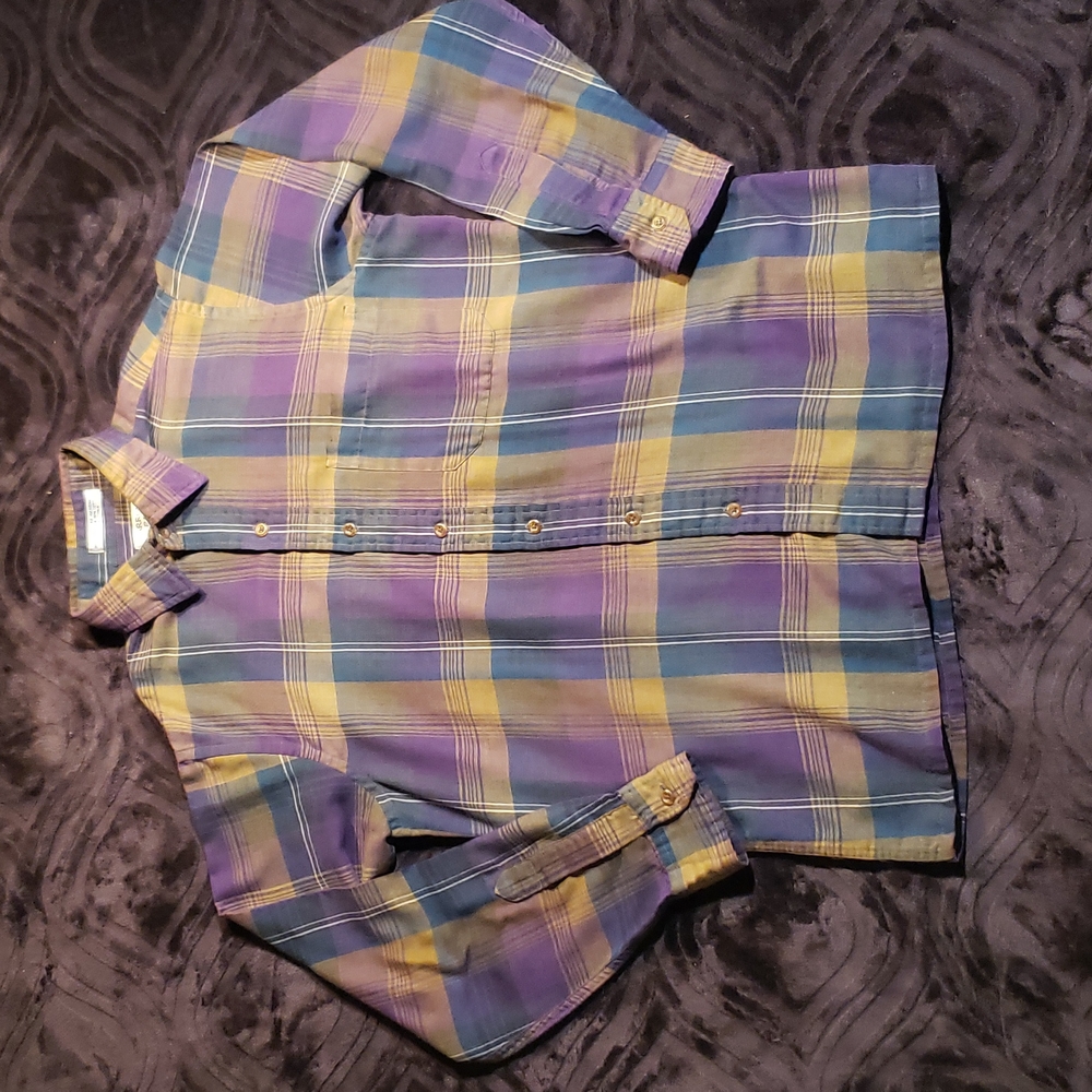 ARROW SPORTS Men’s Plaid Button Down Shirt - medium